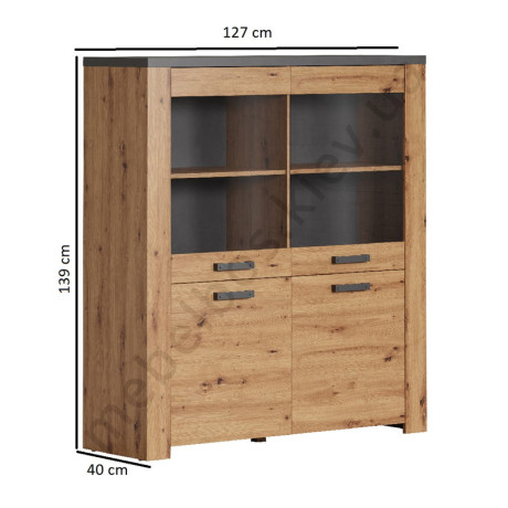 Вітрина низька 2D2W Follow Mebelbos | ФОЛОУ Мебельбос ЗНЯТI З ВИРОБНИЦТВА