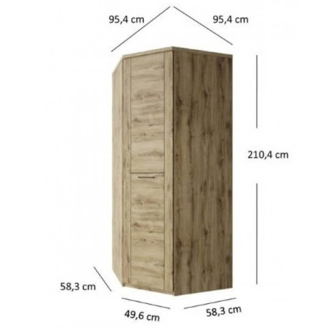 Шкаф угловой 1D Doorset Mebelbos | ДОРСЕТ Мебельбос